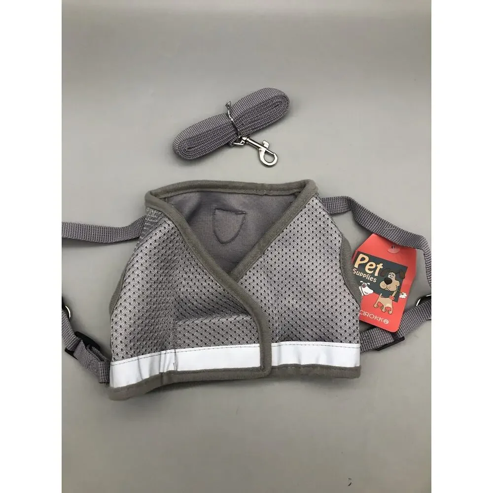 Dog Pet Harness Adjustable Control Vest Dog Reflective w/Leash Set for Small Dog